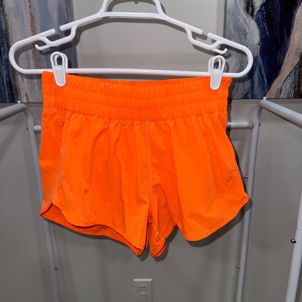 Women's Orange Athletic Shorts